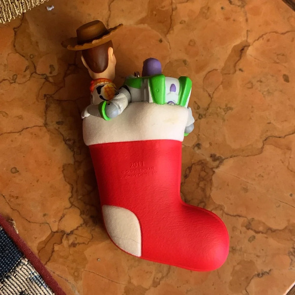 Toy Story Buzz Lightyear & Woody Hallmark Christmas Stocking Ornament Set - Picture 5 of 7